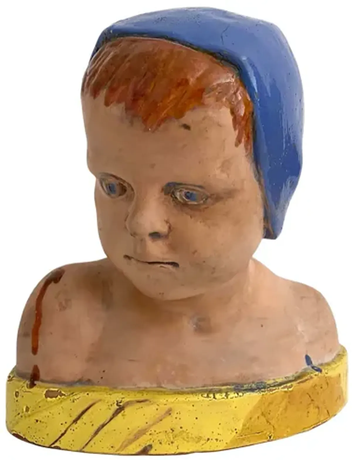 Italian Midcentury Terracotta Putto Bust