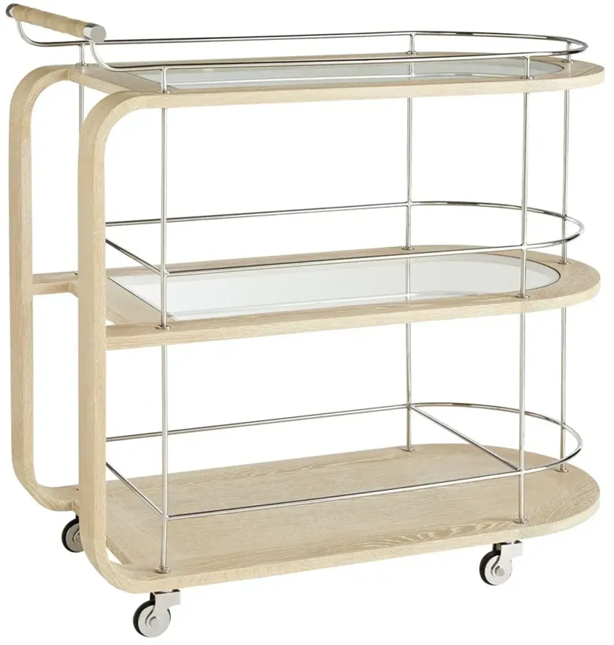Brays bar cart, Natural/Silver