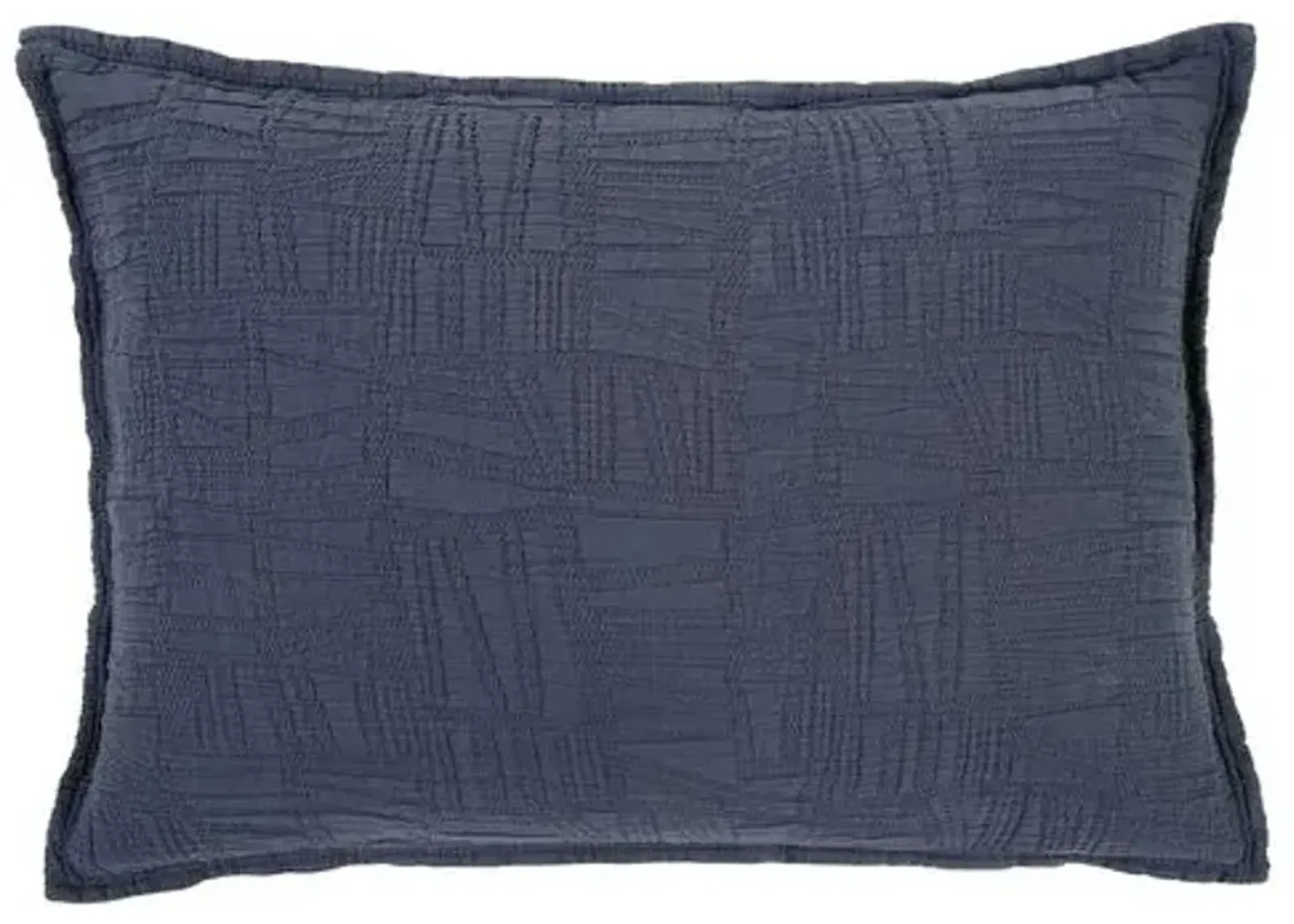 Harbour Sham - Navy - Pom Pom at Home - Blue