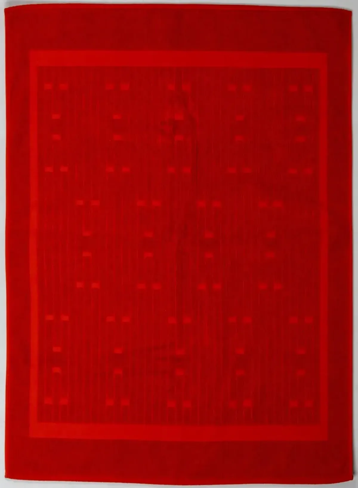 Hermes BNIB Cotton Rust Bathroom Rug - Vintage Lux - red - red