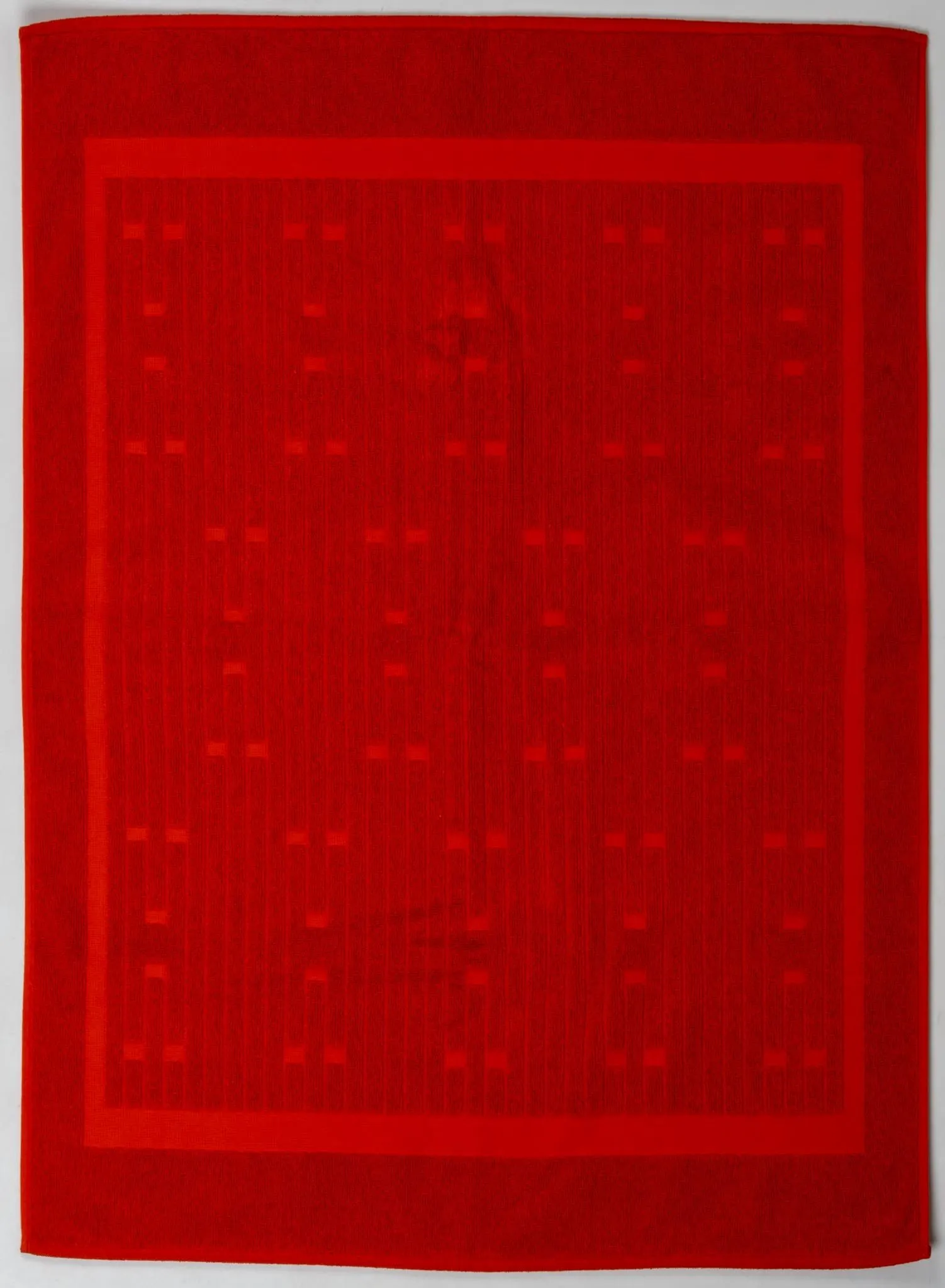 Hermes BNIB Cotton Rust Bathroom Rug - Vintage Lux - red - red