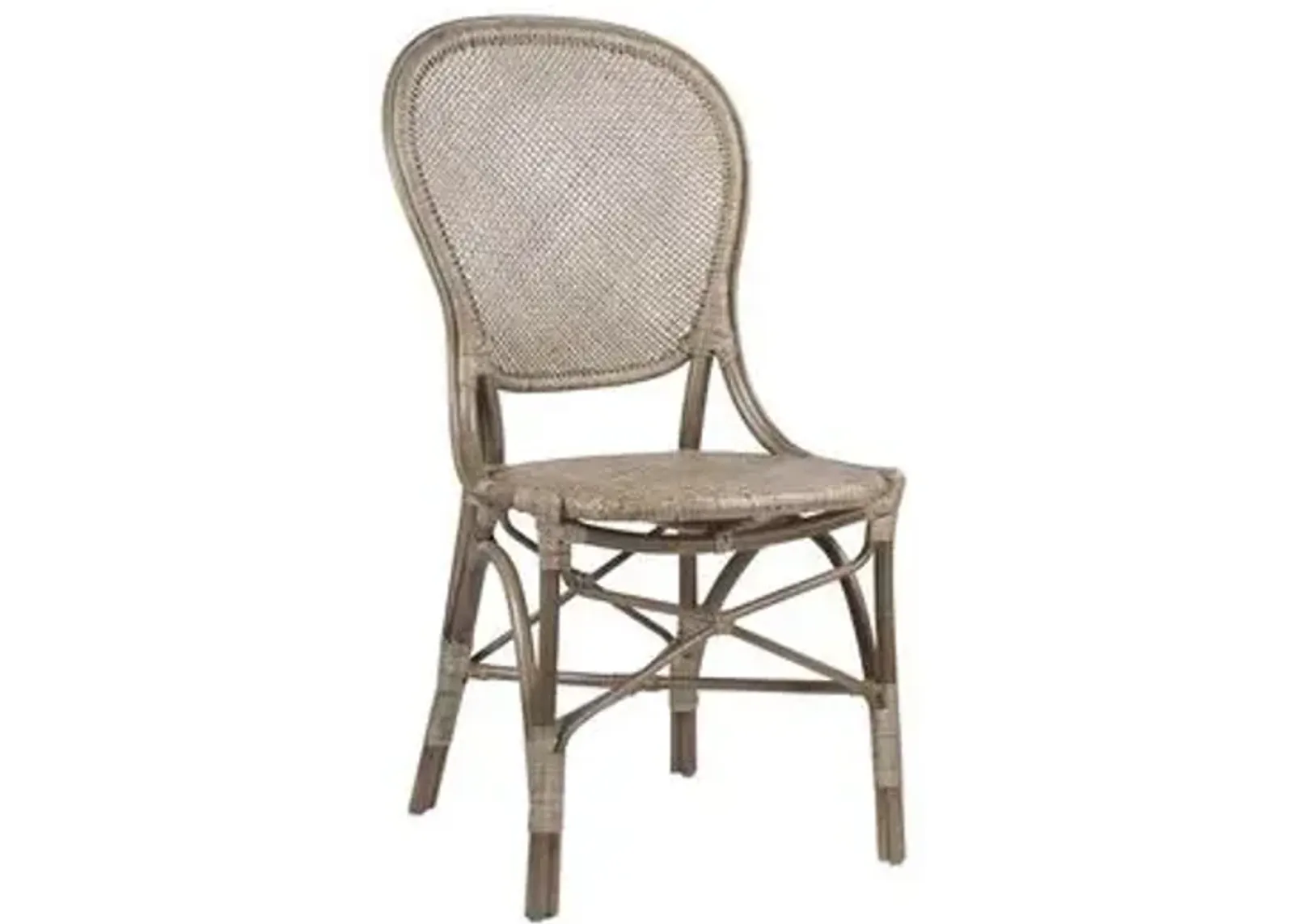 Rossini Rattan Outdoor Side Chair - Gray - Sika Design