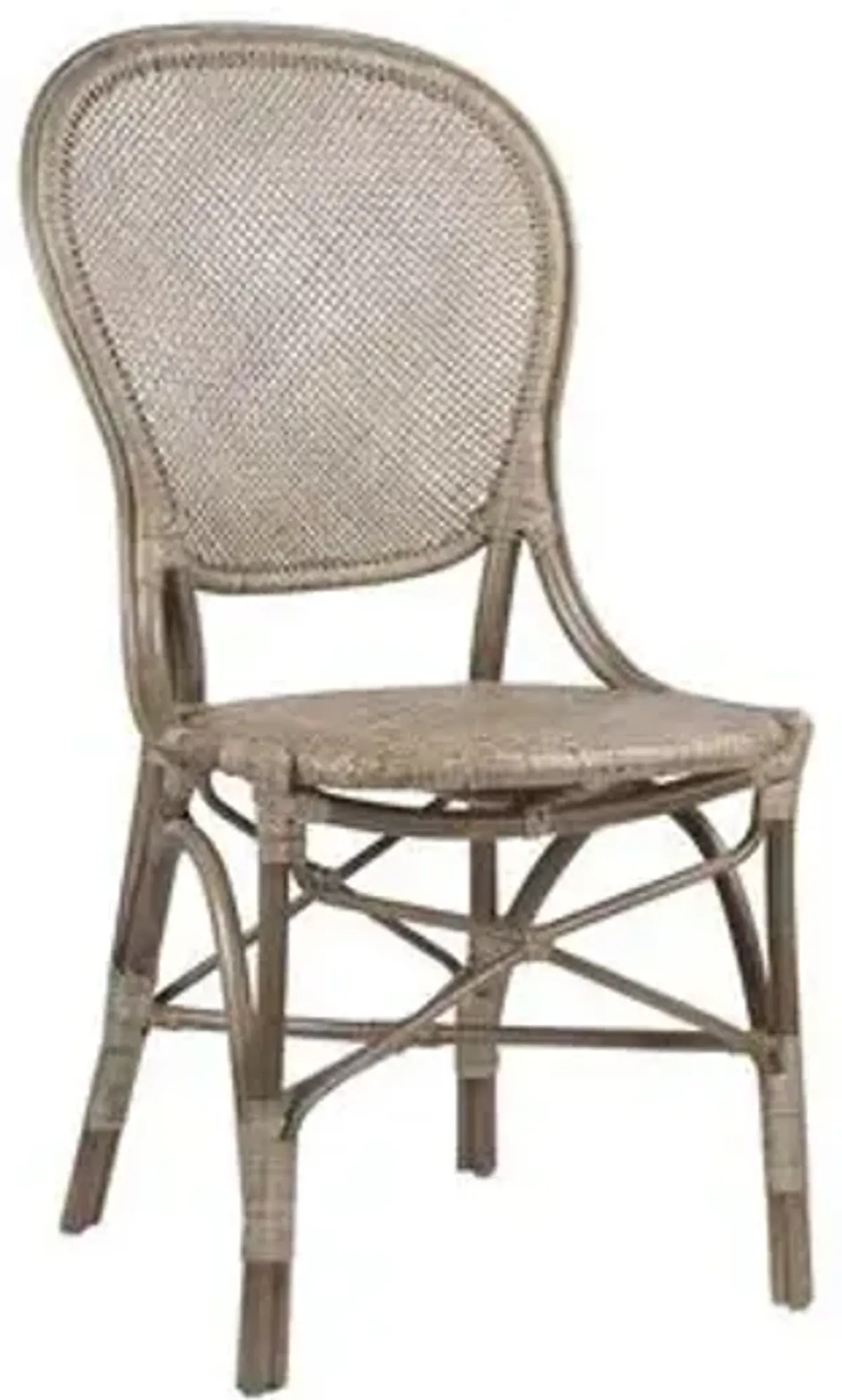 Rossini Rattan Outdoor Side Chair - Gray - Sika Design