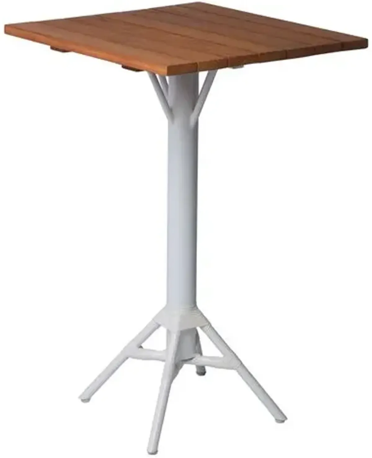 Nicole Outdoor 28" Bar Table - White - Sika Design - Brown