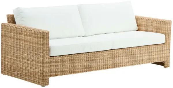 Sixty 3-Seat Outdoor Sofa, Natural/White