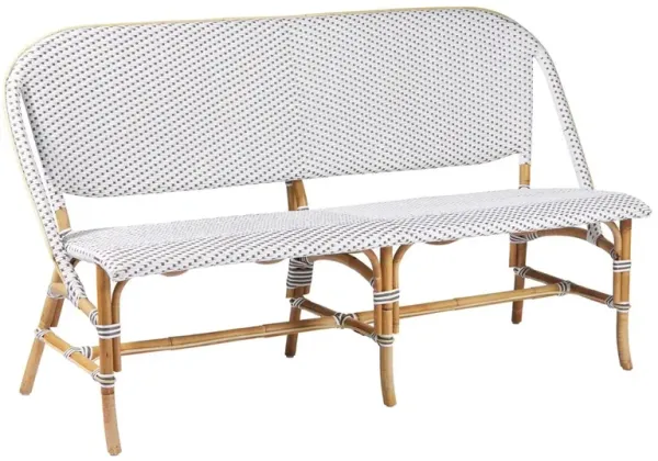 Sofie Bench, White/Cappuccino Dots