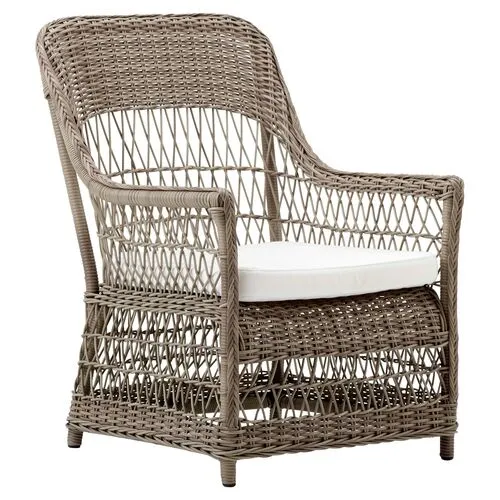Dawn Outdoor Lounge Chair - Antique/White - Sika Design