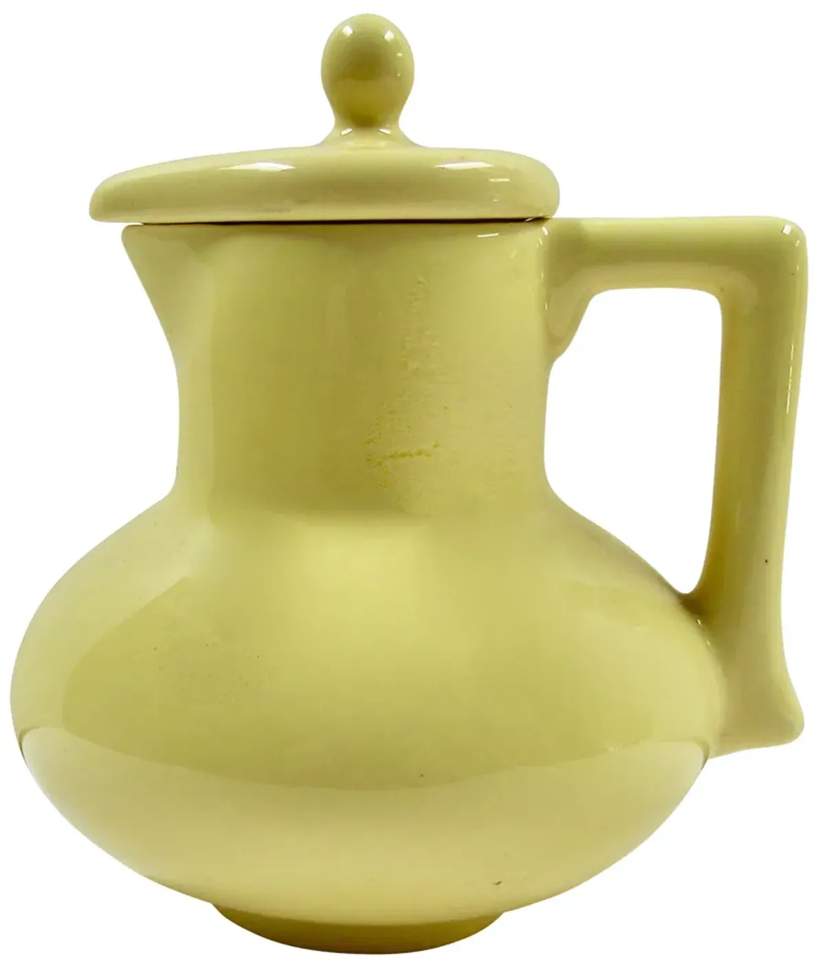 1930s California Pottery Jug with Lid - The Emporium Ltd. - Yellow