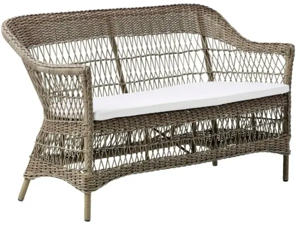 Charlot Outdoor 2-Seat Sofa, Antique/White
