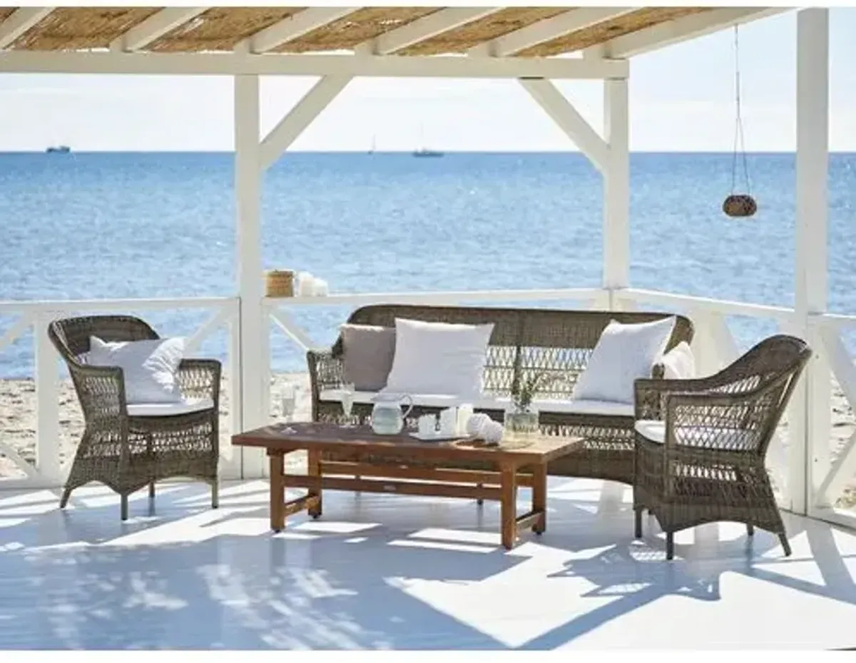 Charlot Outdoor 3-Seat Sofa - Antique/White - Sika Design