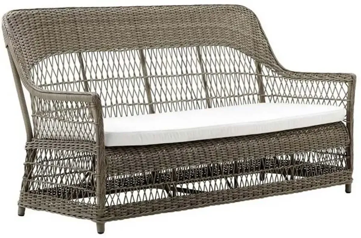 Carrie Outdoor 3-Seat Sofa, Antique/White