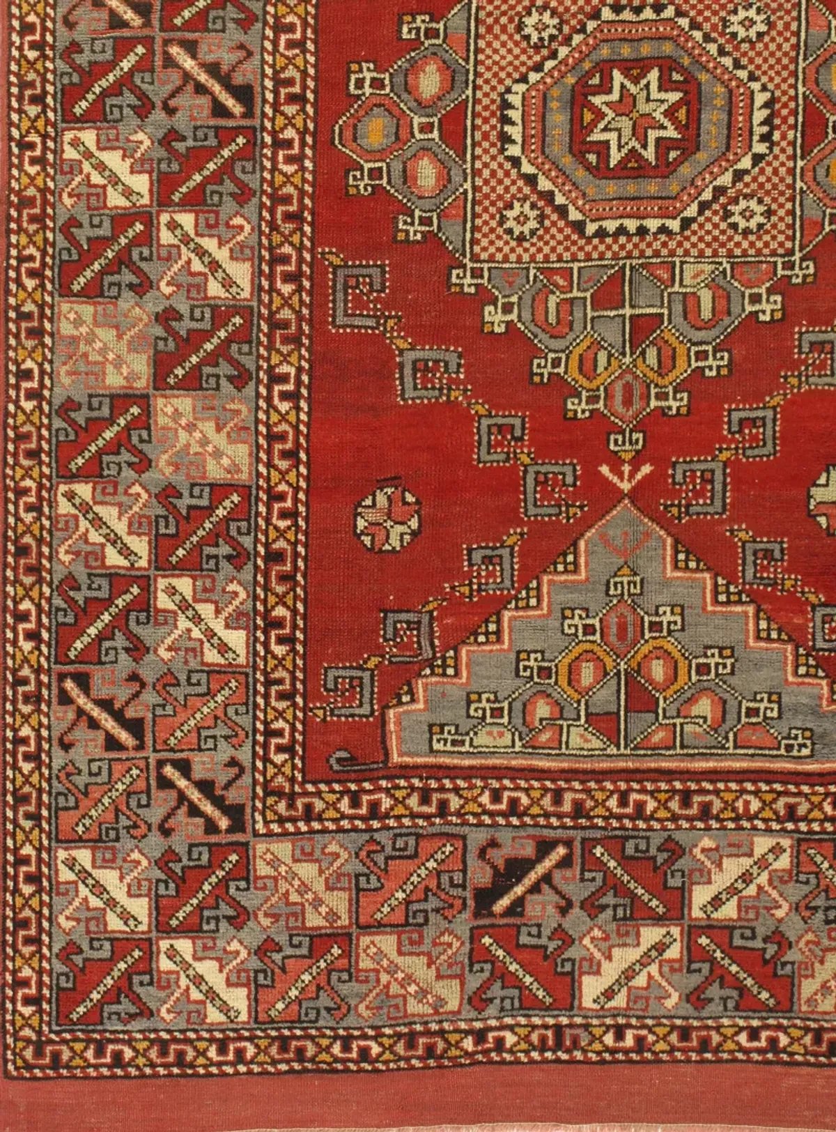 Turkish Oushak Rug - 5'5" x 8'2" - Red - Red