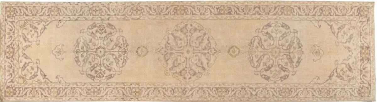 Antique Turkish Runner Rug 2'10 x 10'5 - Beige - Beige