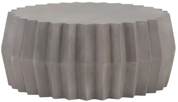 Gina Outdoor Concrete Coffee Table, Dark Gray