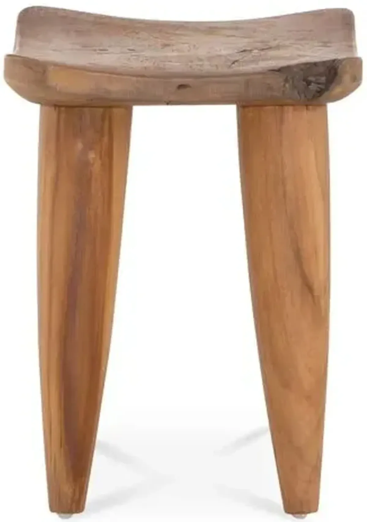 Mari Outdoor Stool - Teak - Brown