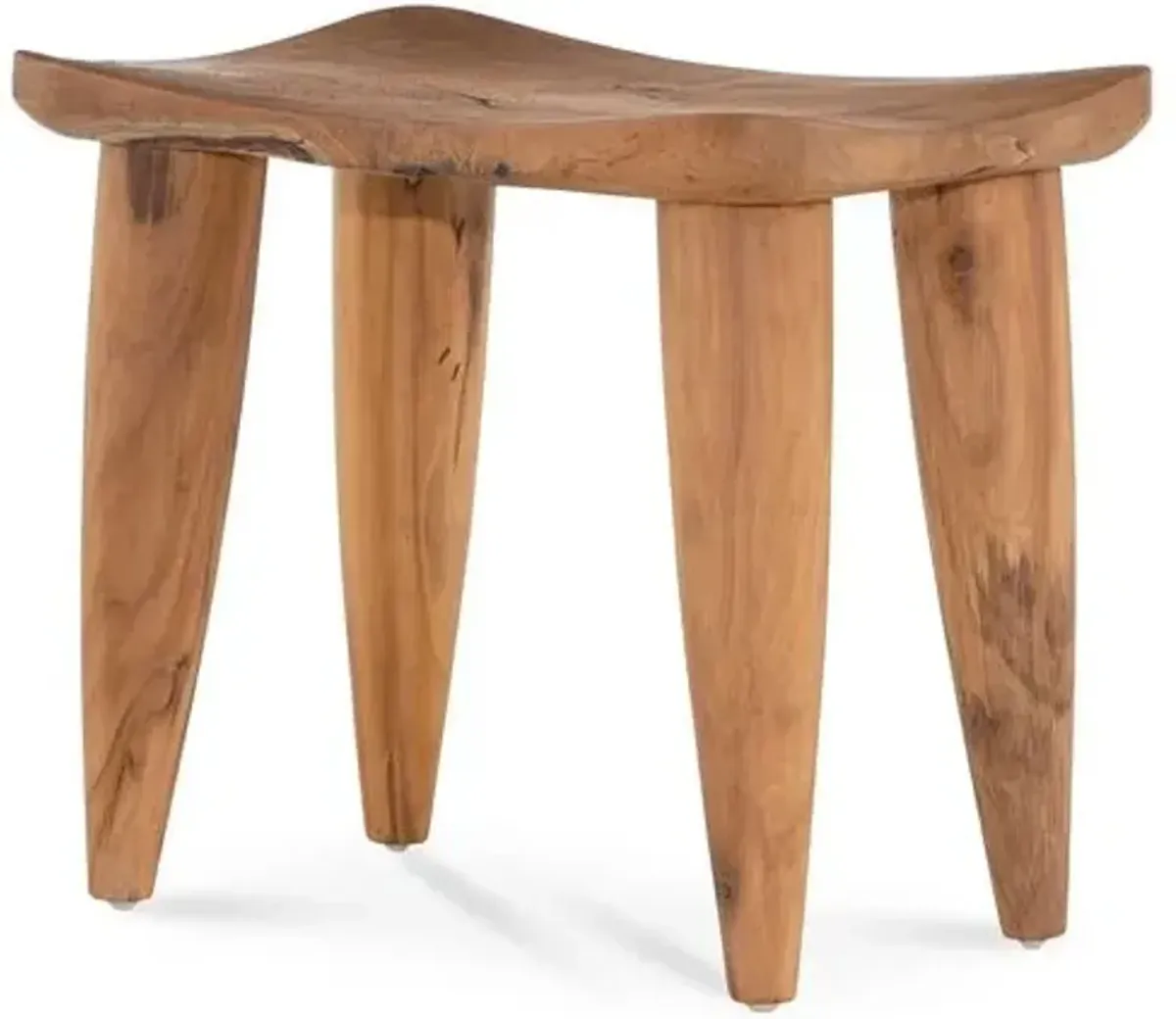 Mari Outdoor Stool - Teak - Brown