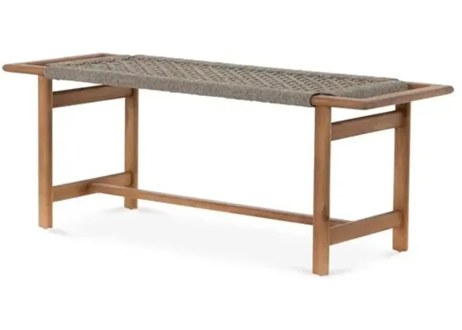 Bridie Outdoor Bench - Brown - Gray