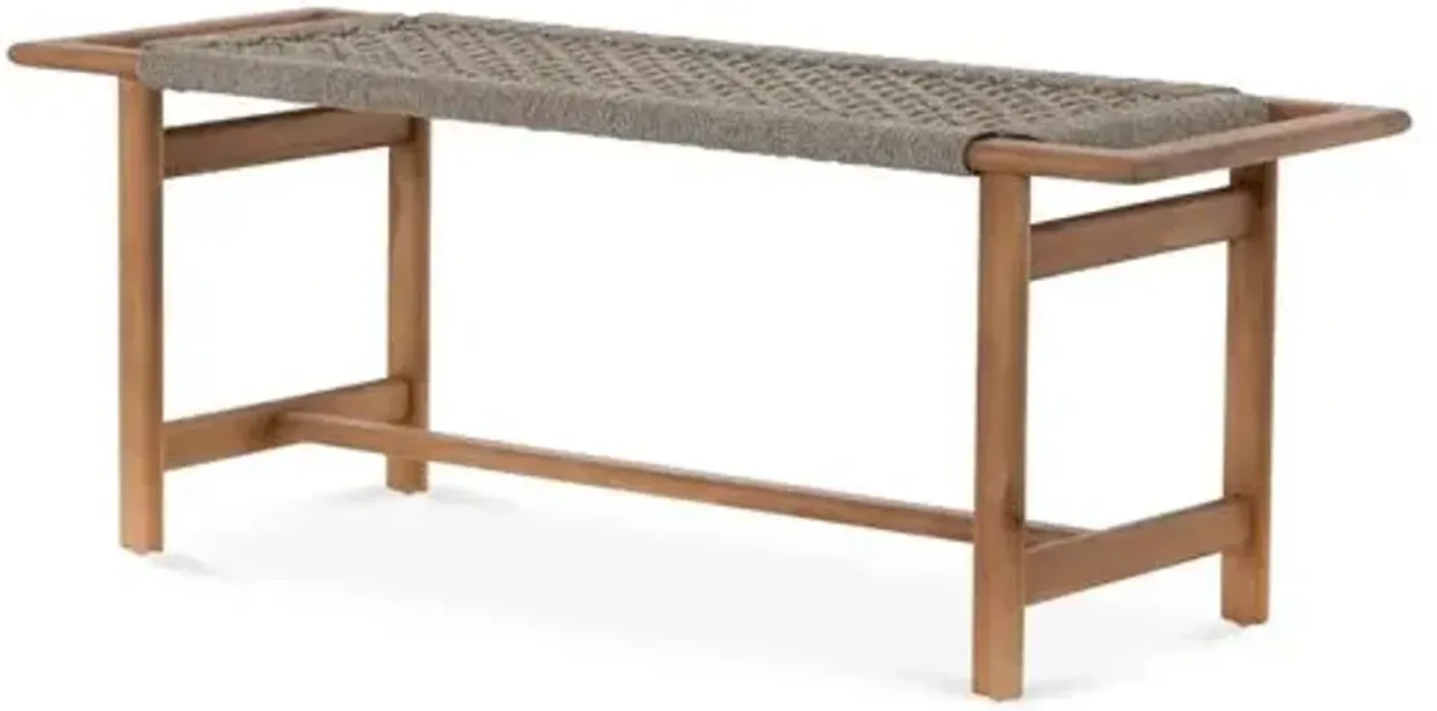 Bridie Outdoor Bench - Brown - Gray