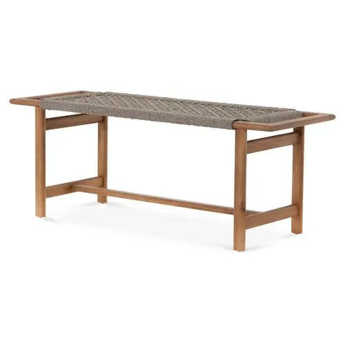 Bridie Outdoor Bench - Brown - Gray