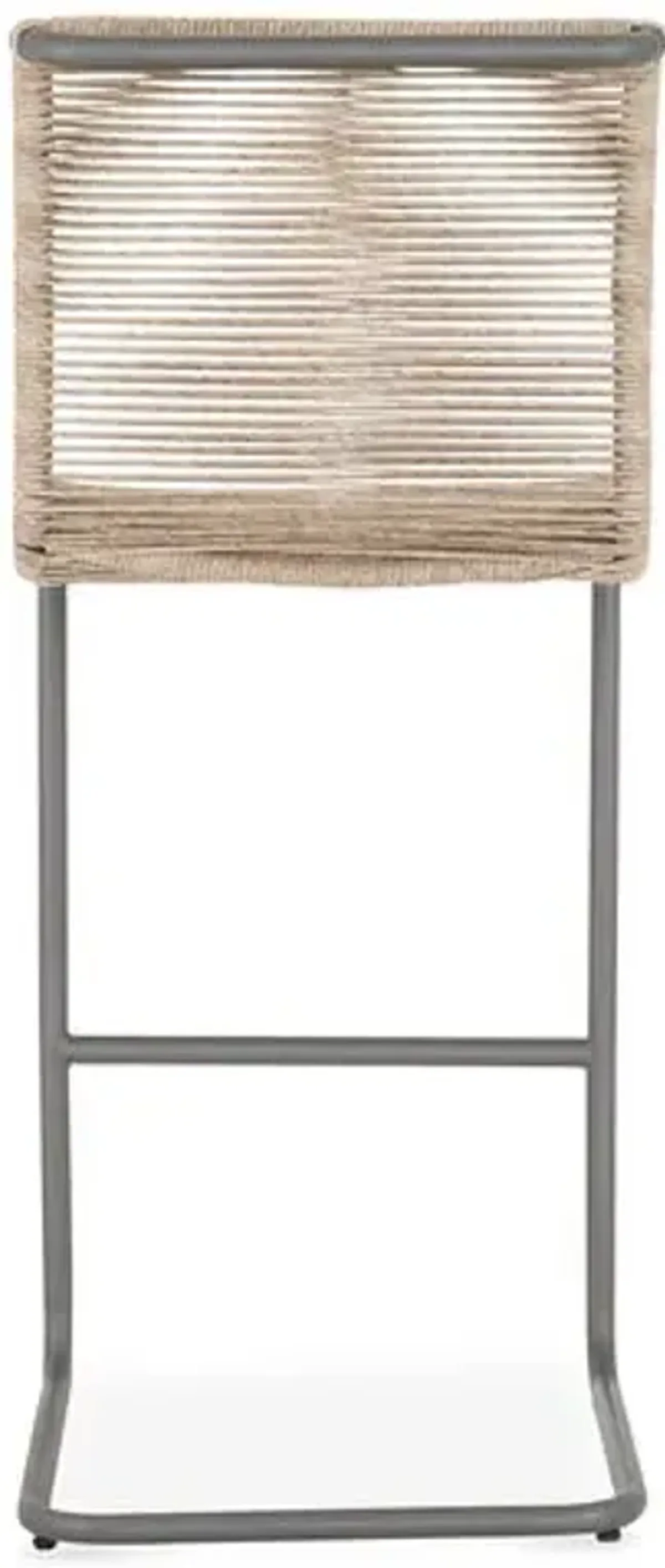 Lucca Outdoor Rope Barstool - Vintage White - Beige