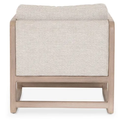 Theo Outdoor Chair - Faye Sand/Washed Brown - Beige