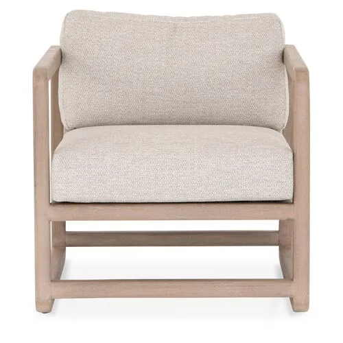 Theo Outdoor Chair - Faye Sand/Washed Brown - Beige