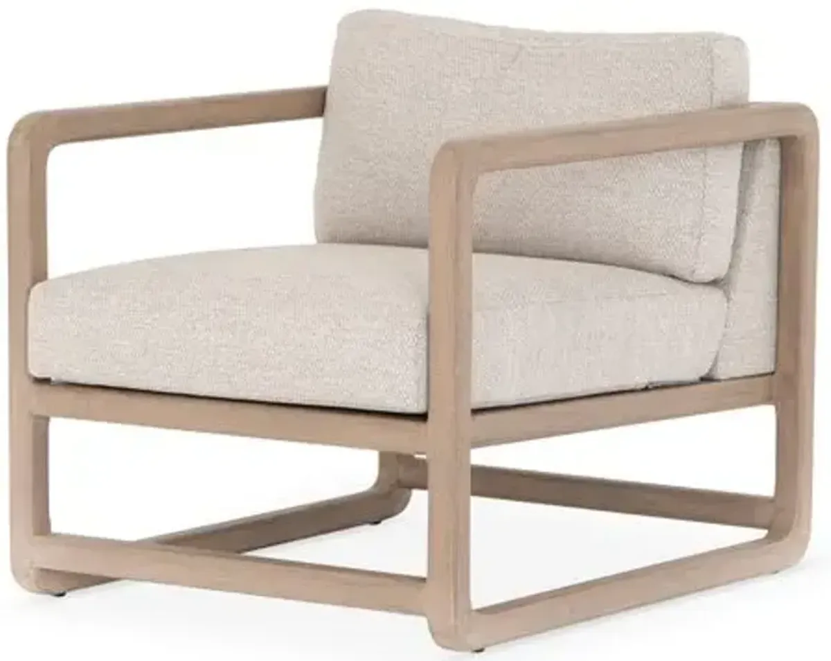 Theo Outdoor Chair - Faye Sand/Washed Brown - Beige