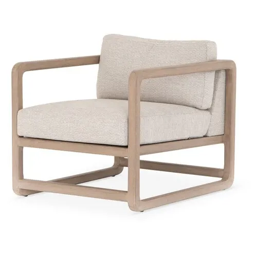 Theo Outdoor Chair - Faye Sand/Washed Brown - Beige