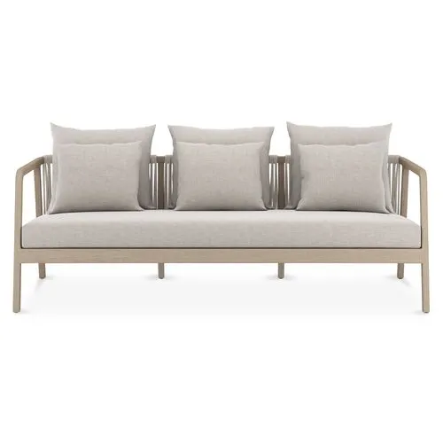 Macy Outdoor Sofa - Washed Brown/Stone Gray