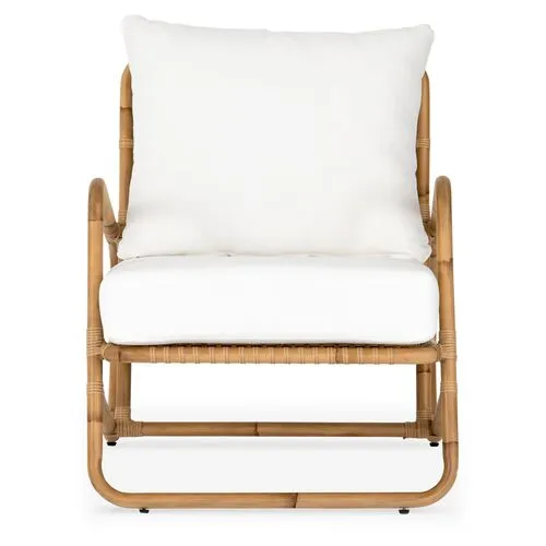 Michelle Outdoor Chair - Rattan/Stinson White