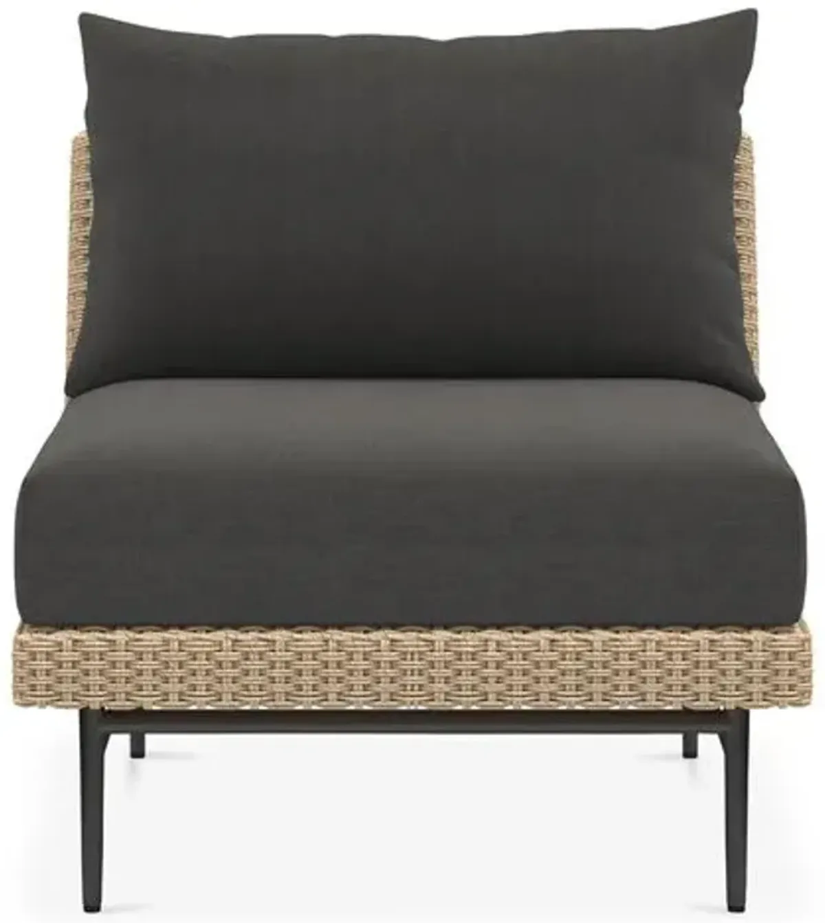 Cara Outdoor Chair - Natural/Charcoal - Gray