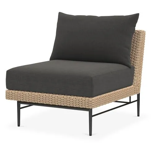 Cara Outdoor Chair - Natural/Charcoal - Gray