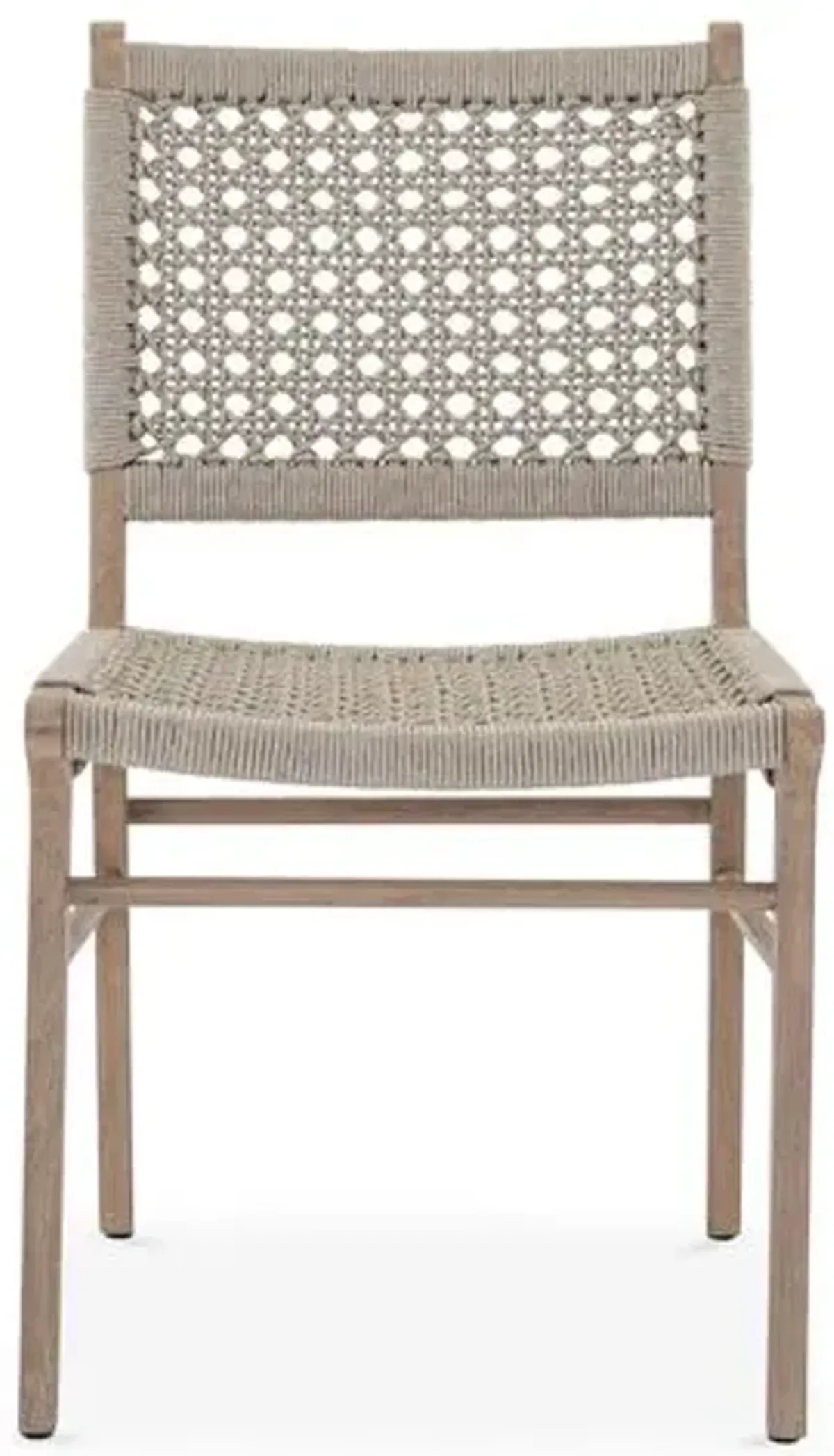 Becca Outdoor Dining Chair - Ivory/Washed Brown