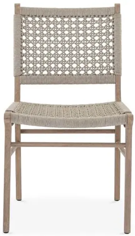 Becca Outdoor Dining Chair - Ivory/Washed Brown