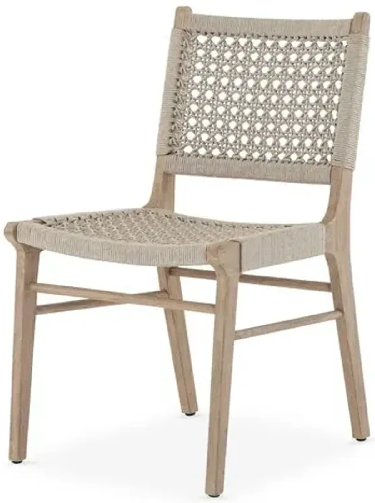 Becca Outdoor Dining Chair - Ivory/Washed Brown