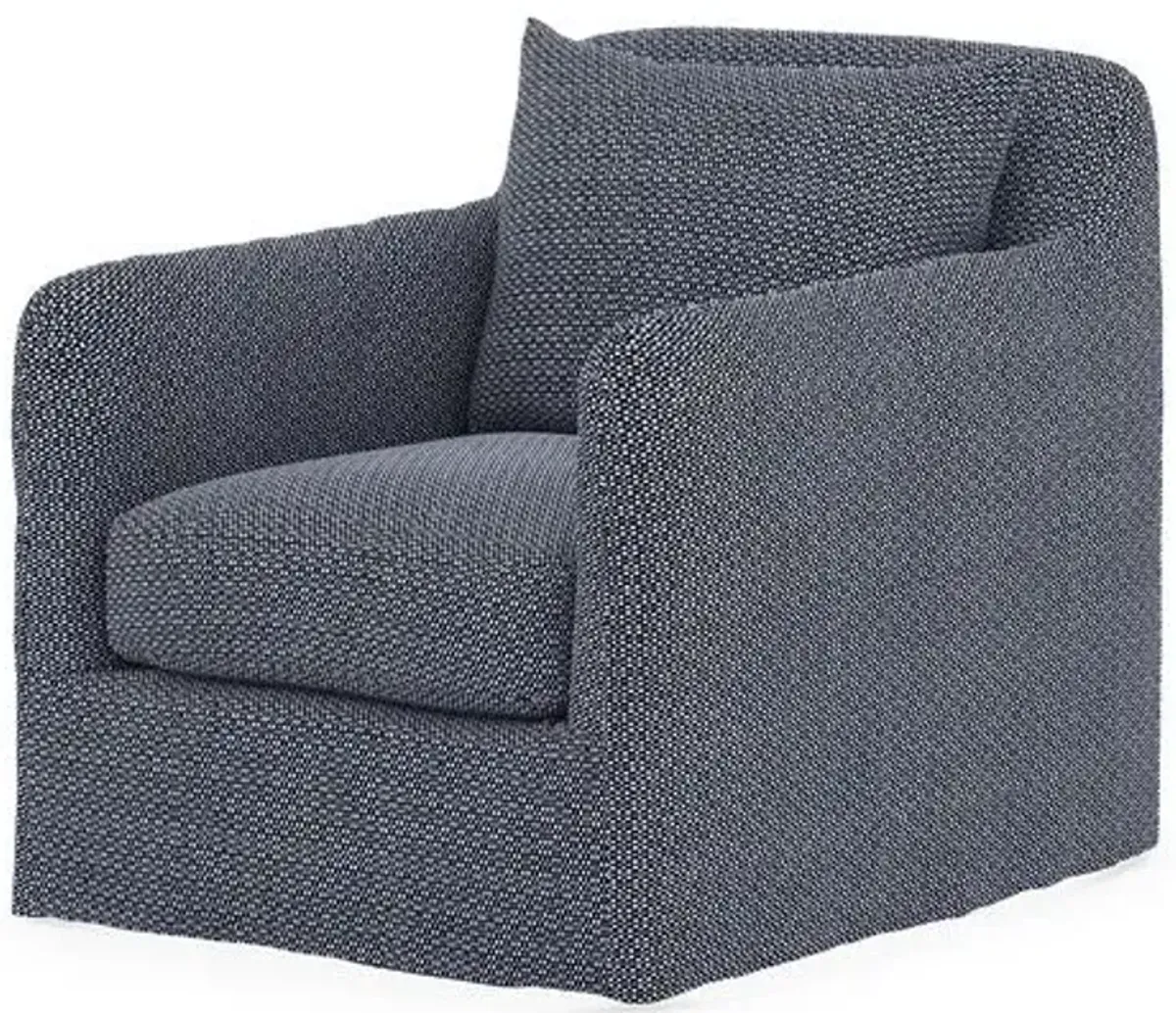 Bates Outdoor Slipcover Swivel Chair - Faye Navy