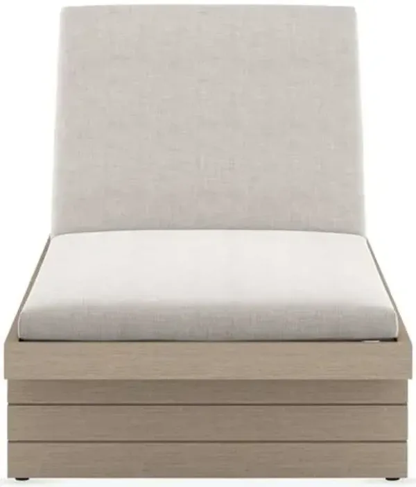 Lauren Outdoor Chaise - Washed Brown/Stone Gray - Comfortable, Sturdy, Stylish