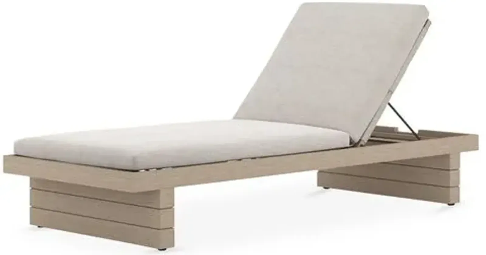 Lauren Outdoor Chaise - Washed Brown/Stone Gray - Comfortable, Sturdy, Stylish