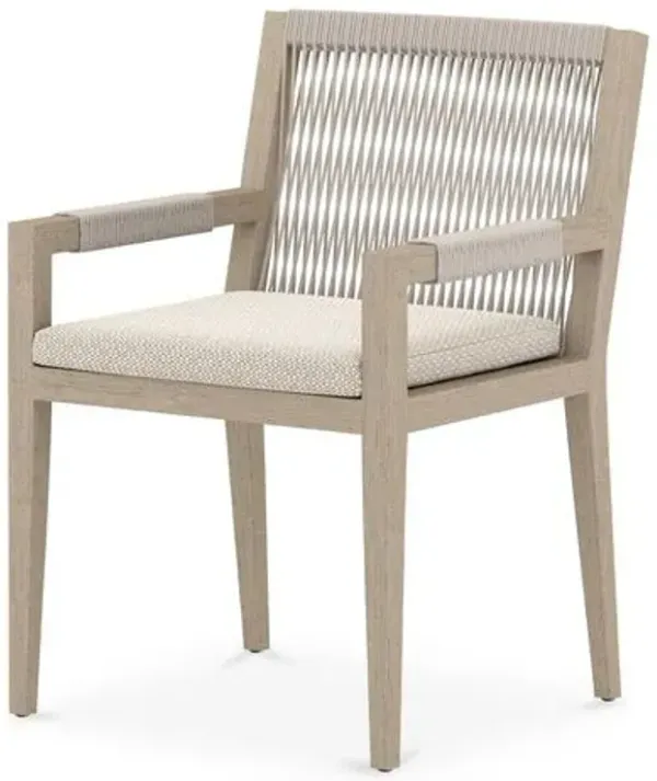 Gabbi Outdoor Dining Chair - Washed Brown/Faye Sand - Beige