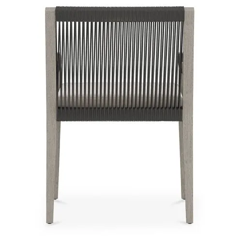 Gabbi Outdoor Dining Chair - Washed Brown/Stone Gray