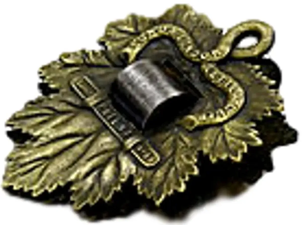 19th-C. Brass Leaf Letter Clip - New England Mercantile - Brown