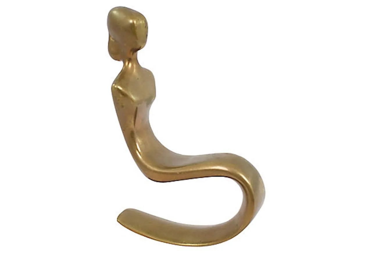 Modern Brass Female Figure - G3Q Designs - Gold