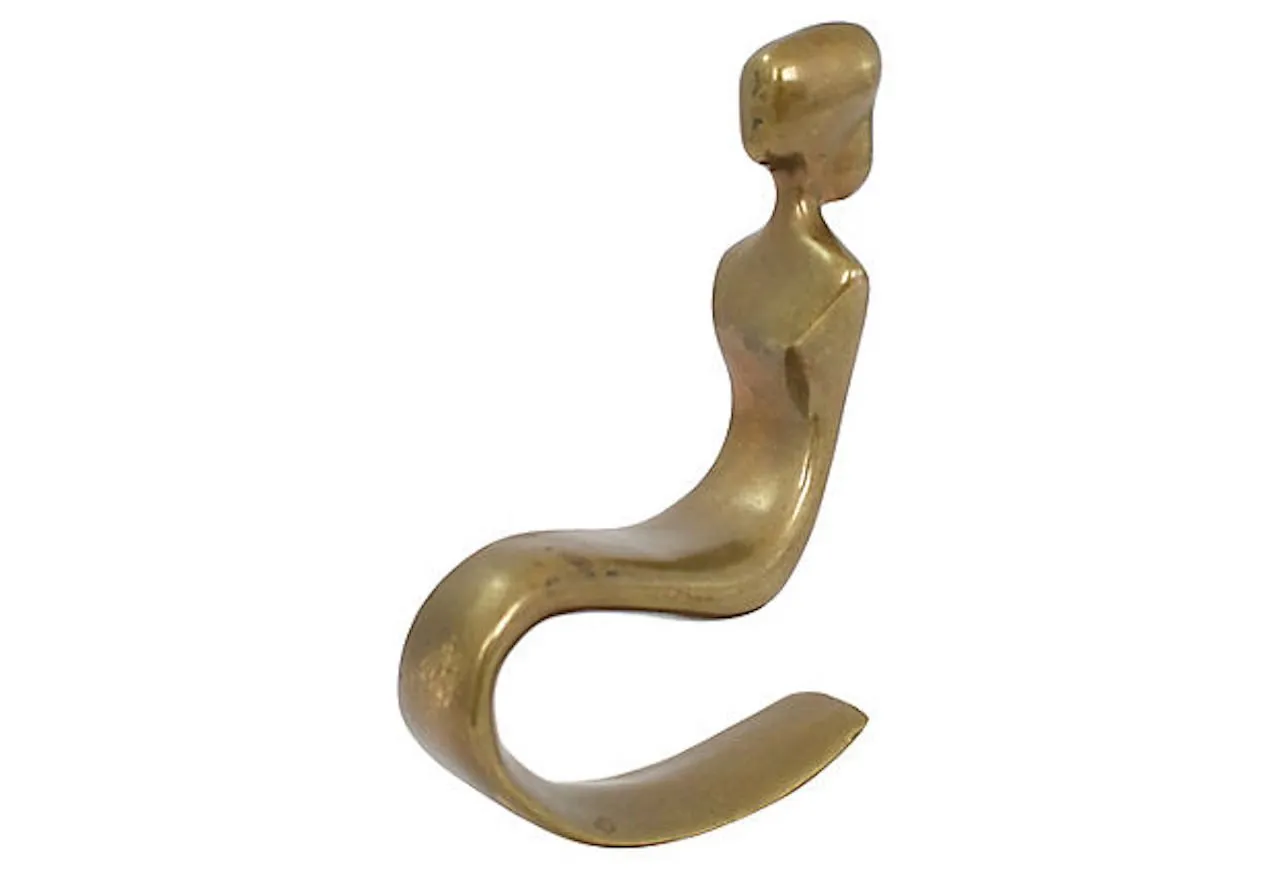 Modern Brass Female Figure - G3Q Designs - Gold