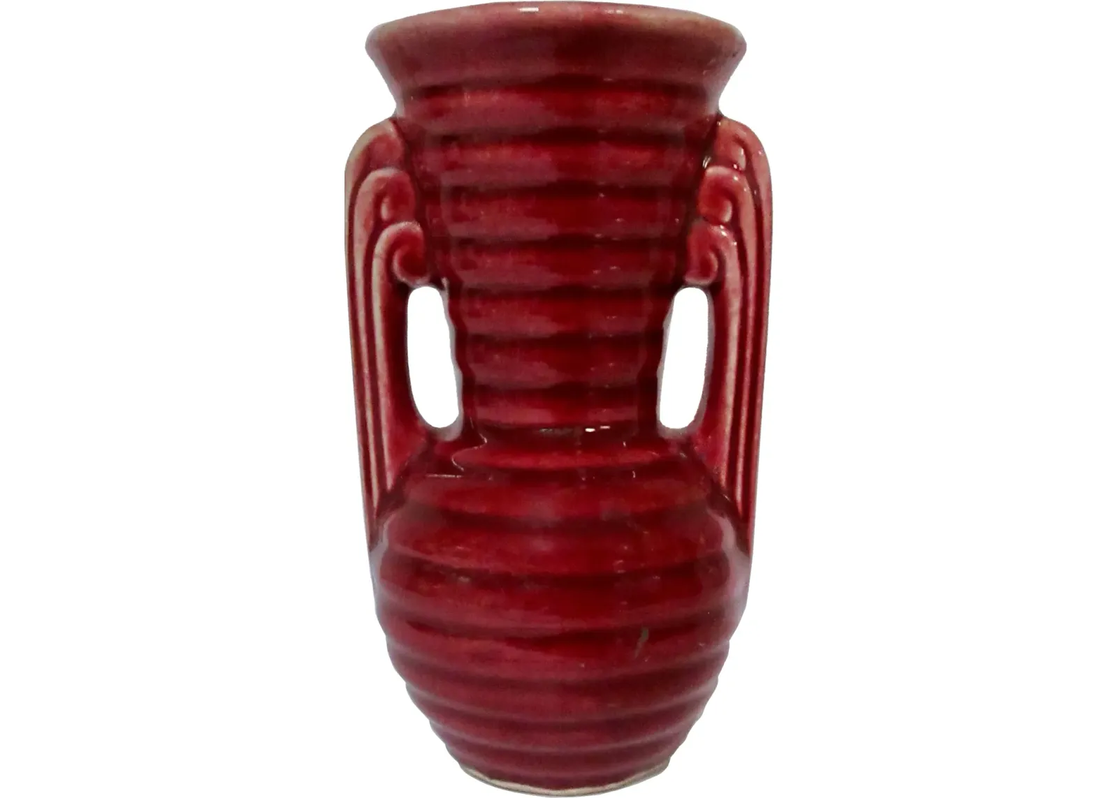 1940s American Pottery Beehive Vase - The Emporium Ltd. - Red