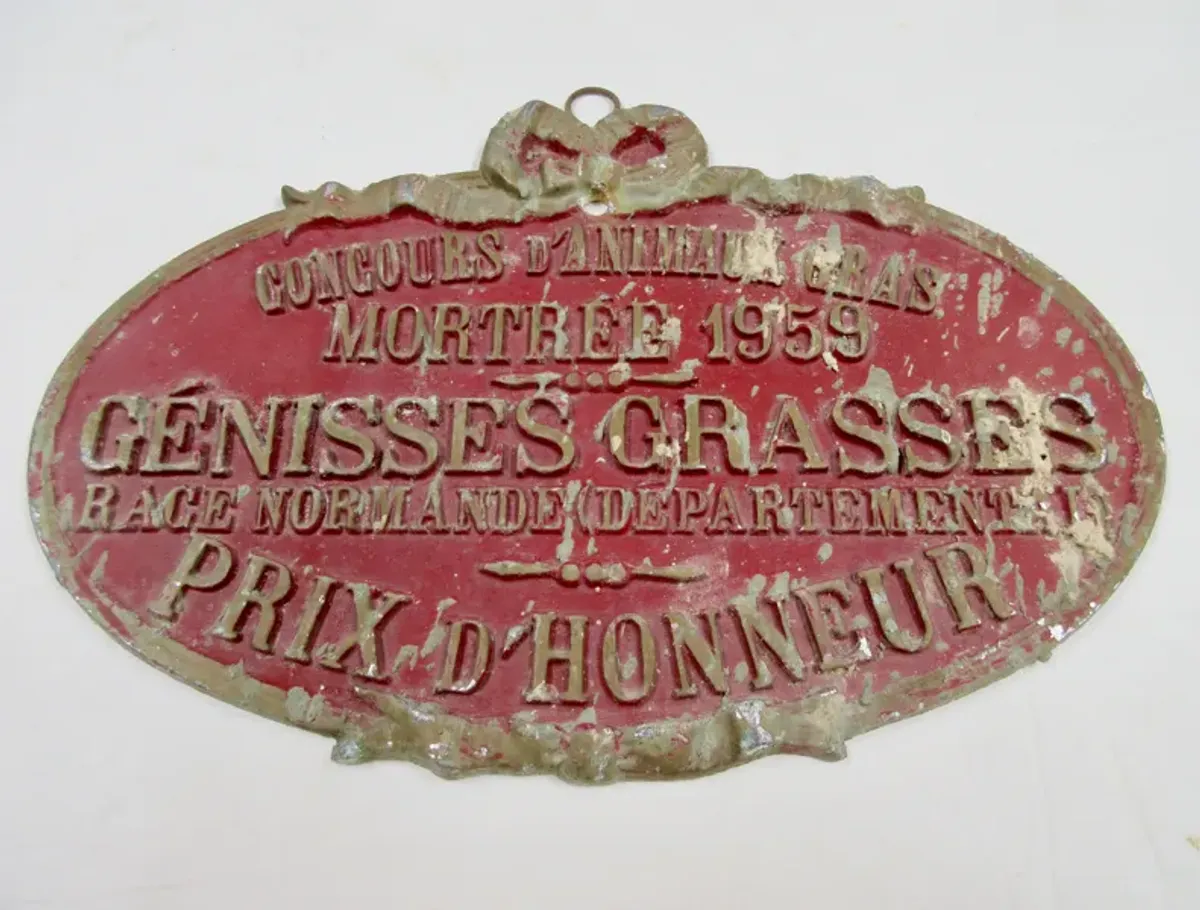 French Heifer Medal - 1959 - The Emporium Ltd. - Red