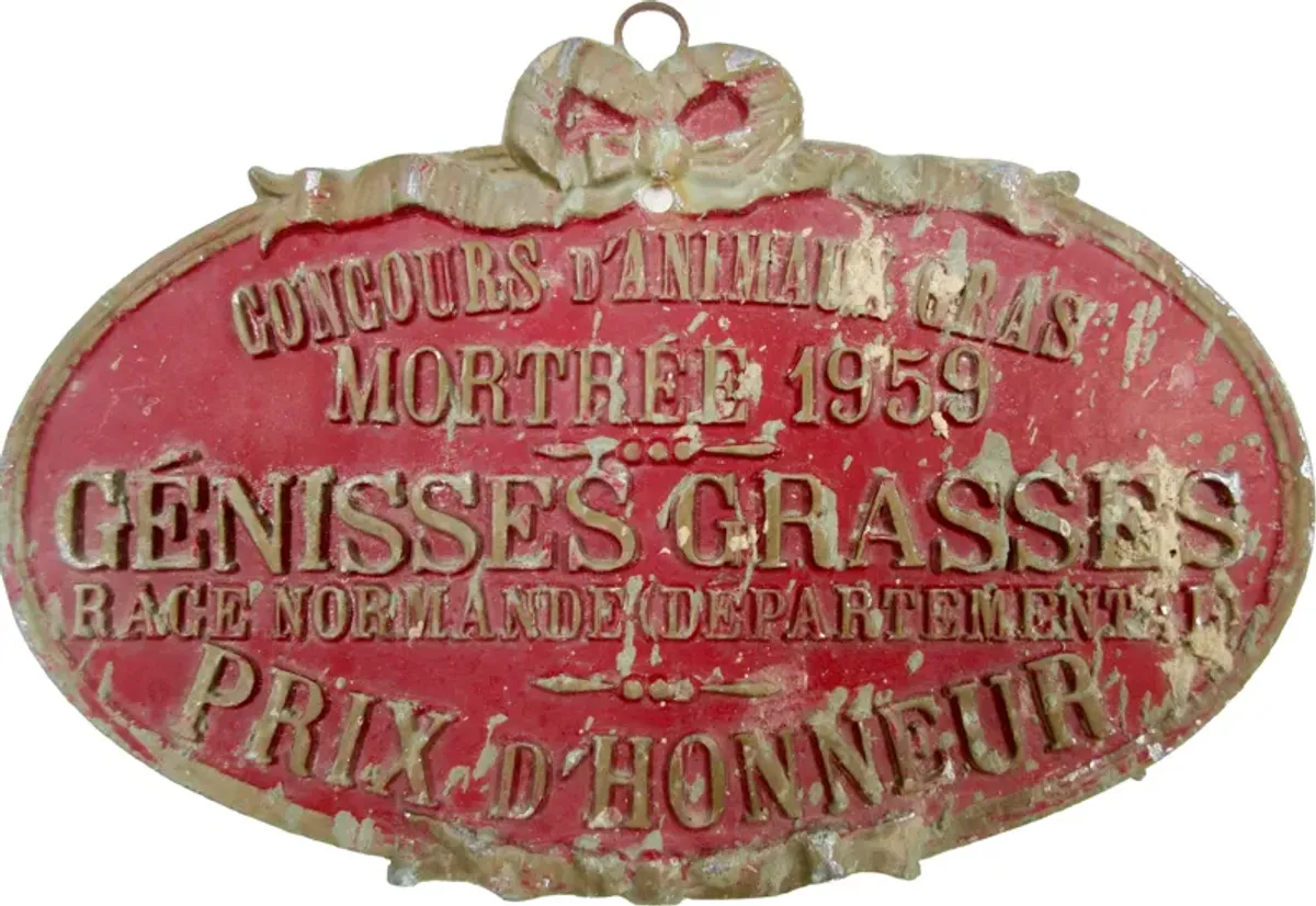 French Heifer Medal - 1959 - The Emporium Ltd. - Red