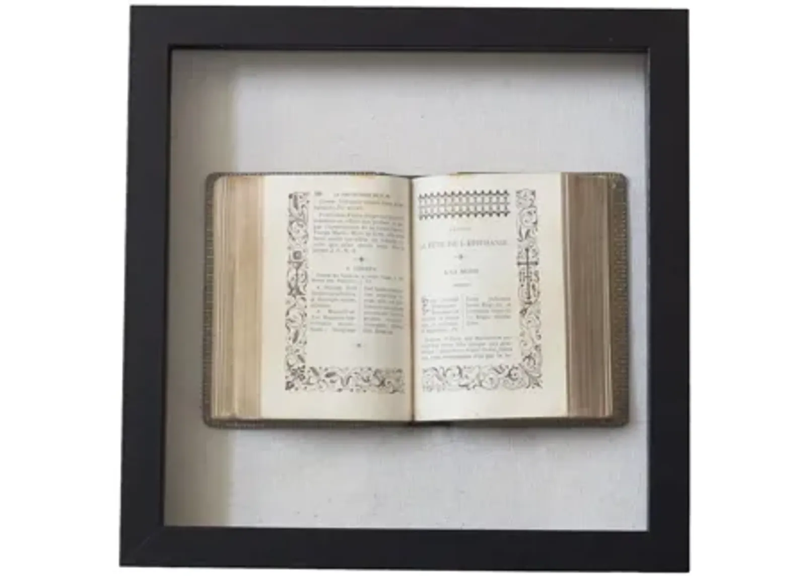 Framed Antique Religious Book - New England Mercantile - Black