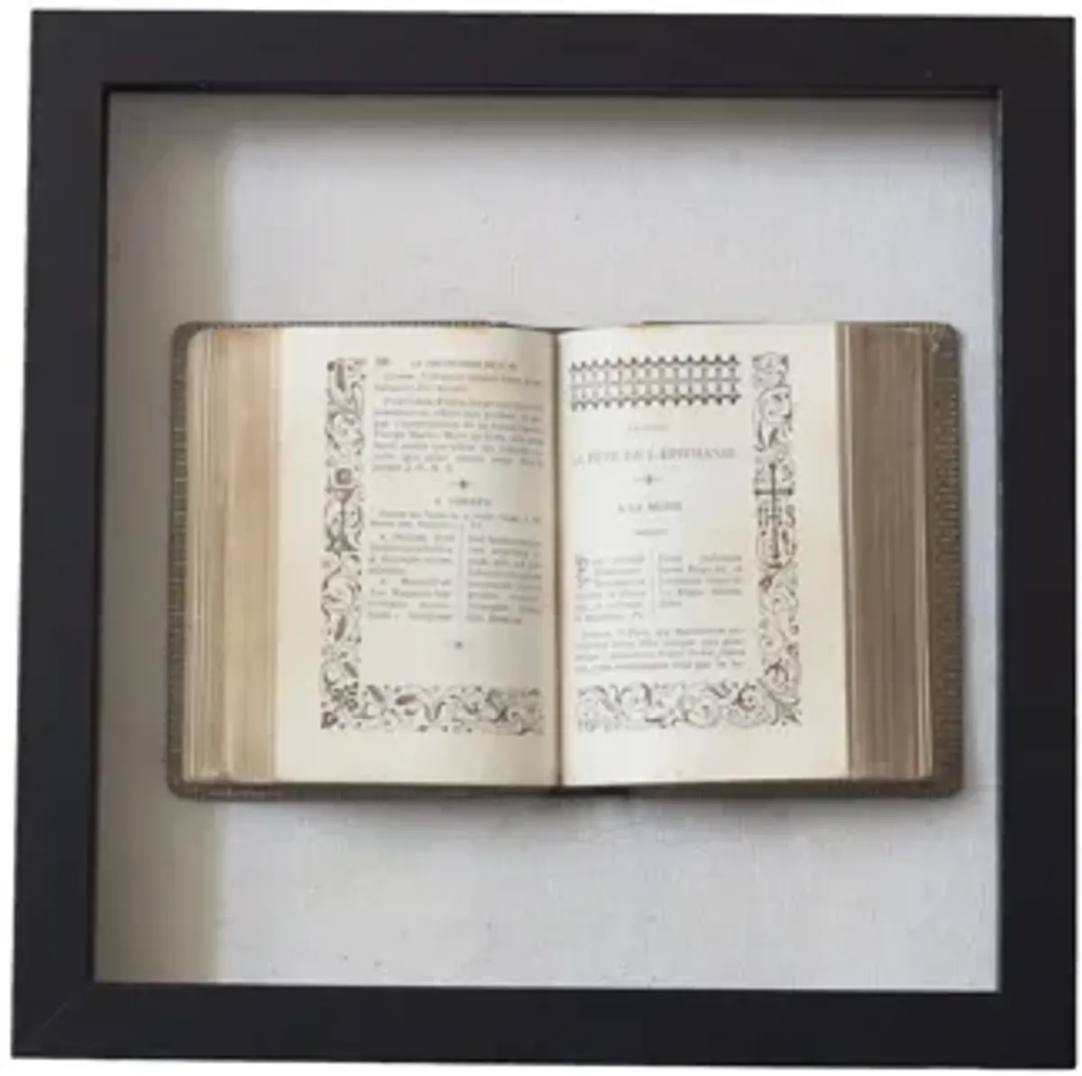 Framed Antique Religious Book - New England Mercantile - Black