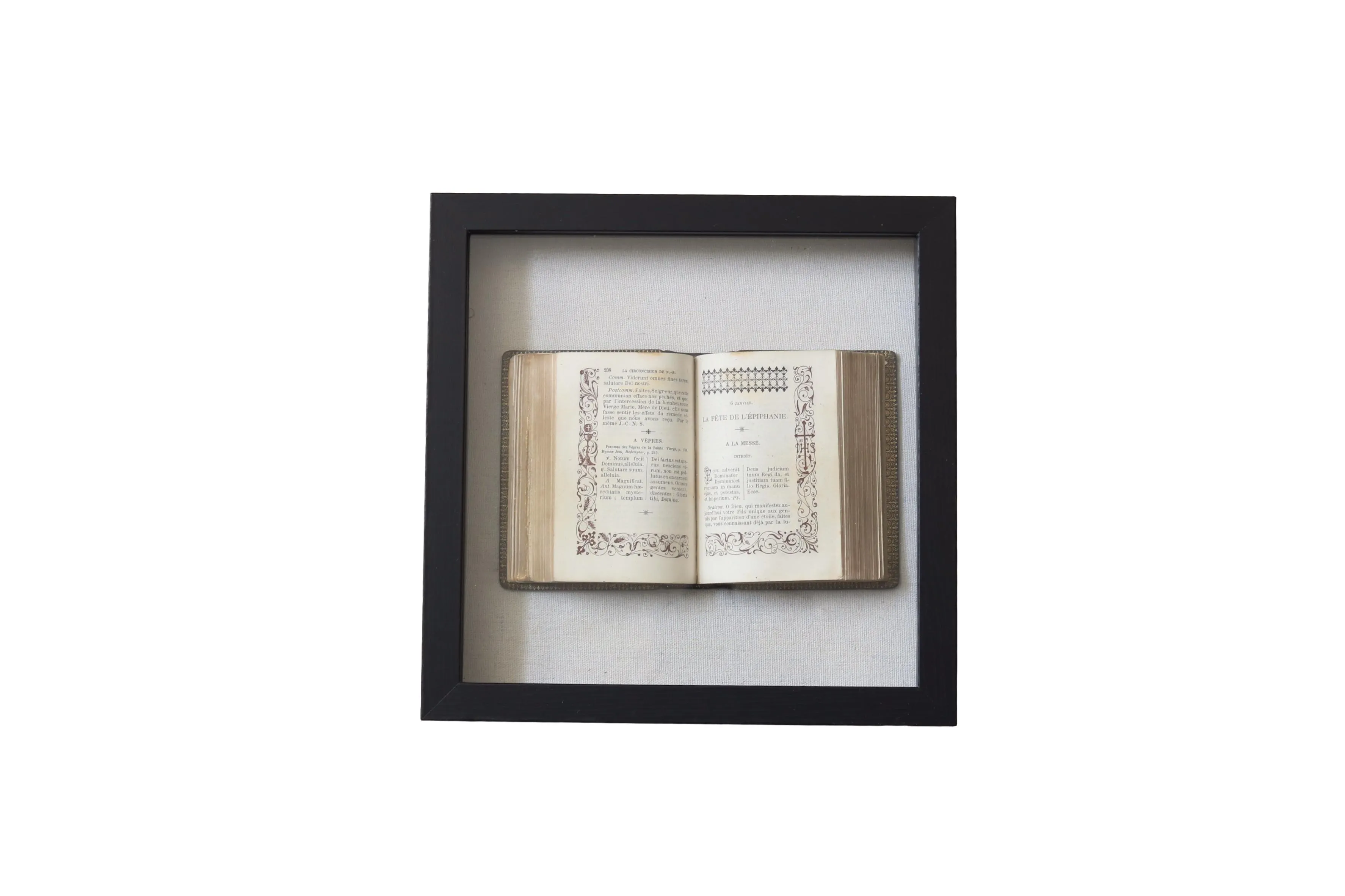Framed Antique Religious Book - New England Mercantile - Black