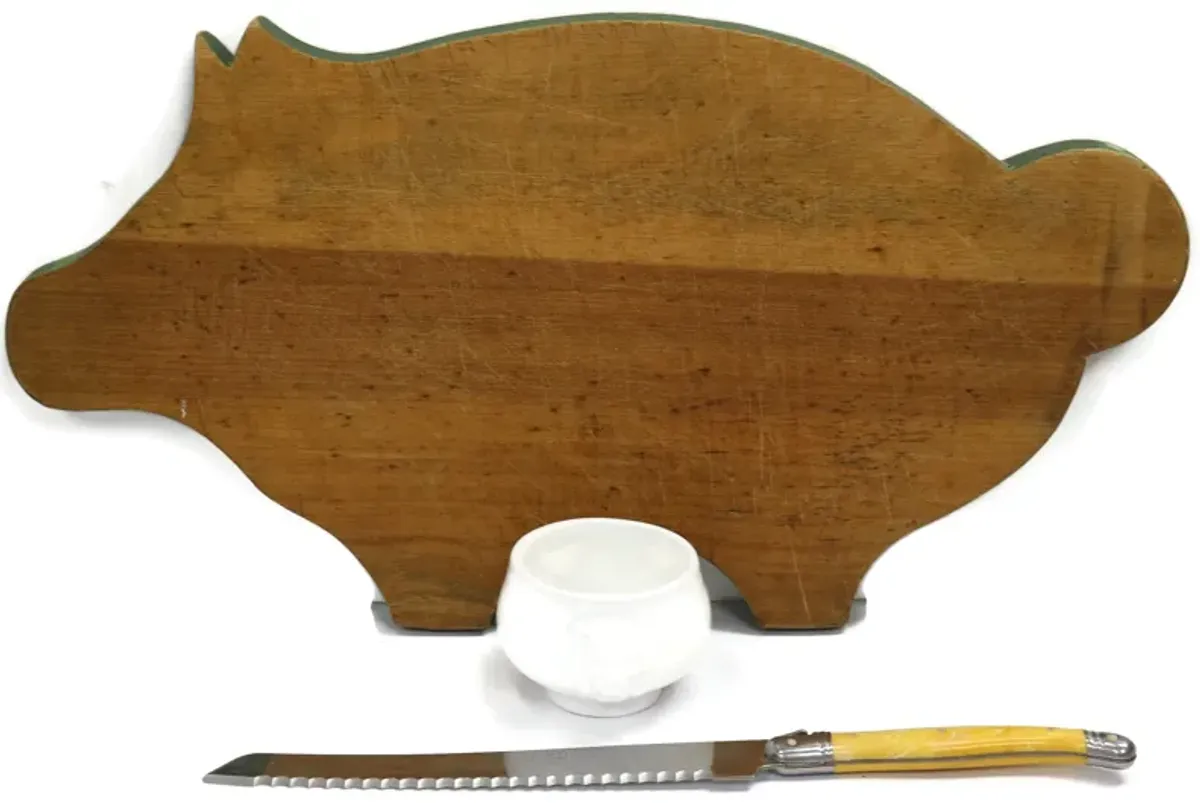 French Charcuterie Set/Bread Board - 3Pcs - New England Mercantile - Brown